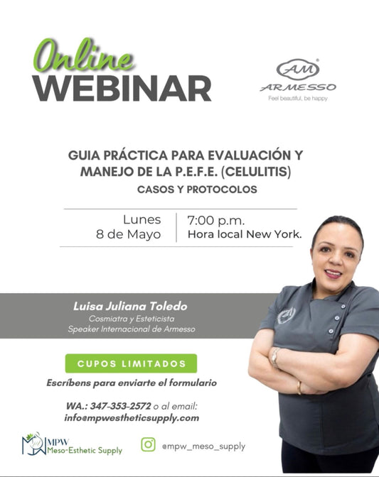 Live Webinar: LA P.E.F.E Y SU MANEJO CON MESOTERAPIA TRANSDÉRMICA