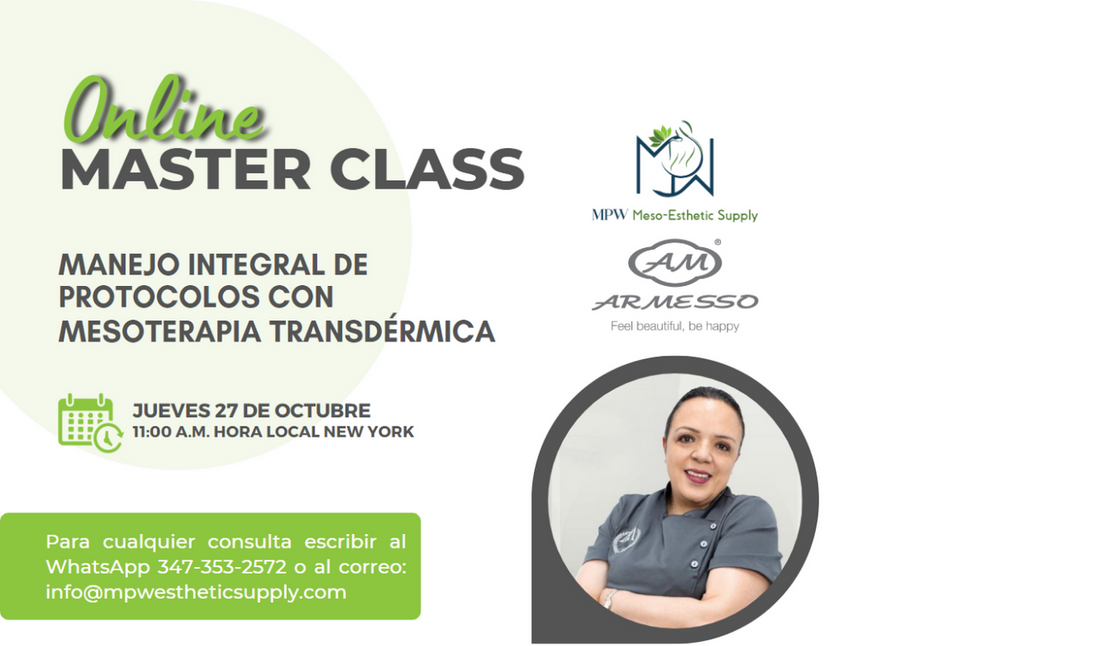 Master Class: Manejo Integral de Protocolos con Mesoterapia Transdérmica.