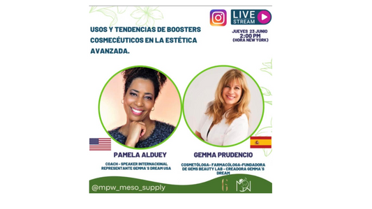 Invitación- Usos y Tendencias de Boosters Cosmeceuticos en la Estetica Avanzada - Instagram Live
