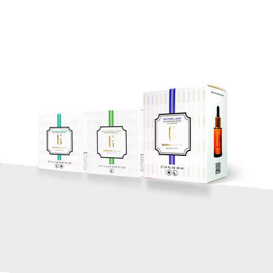 Instant Repair with 60 % Aloe Vera and 10 % Hyaluronic Acid in different molecular Weight. For a adeep Hydration and Regenaration of the skin. // Glicolpeel Dtox, a natural exfoliator for a deep  cleaner process. // Restore Look for dark Circles, Rednesss, Firmness and Sensitive Skin.
