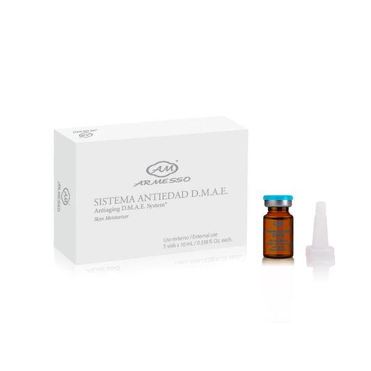Antiaging DMAE System, Firming of the face and neck and helps to visibly improve skin's elasticityi Used to improve the appareance wrinkles, flakiness, and tightness, leaving skin looking firmeri.